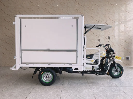 Tricycle d'ambulance à moteur à trois roues à cabine fermée 200cc