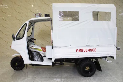 Tricycle à essence pour passagers Costom Ambulance CNG Auto Rickshaw 200cc Tricycle à 3 roues pour l'Afghanistan