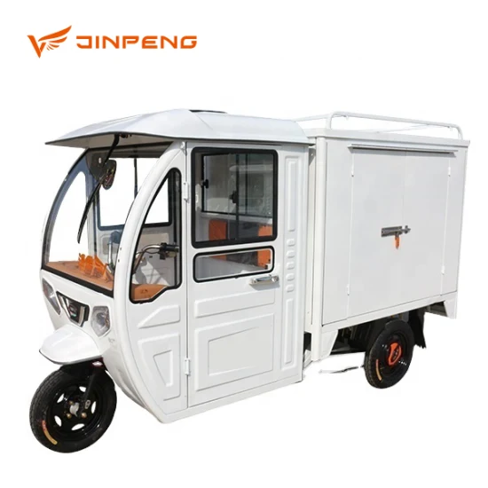 Jinpeng trois roues 1000W moteur paquet express tricycle avec chargeur électrique de cabine